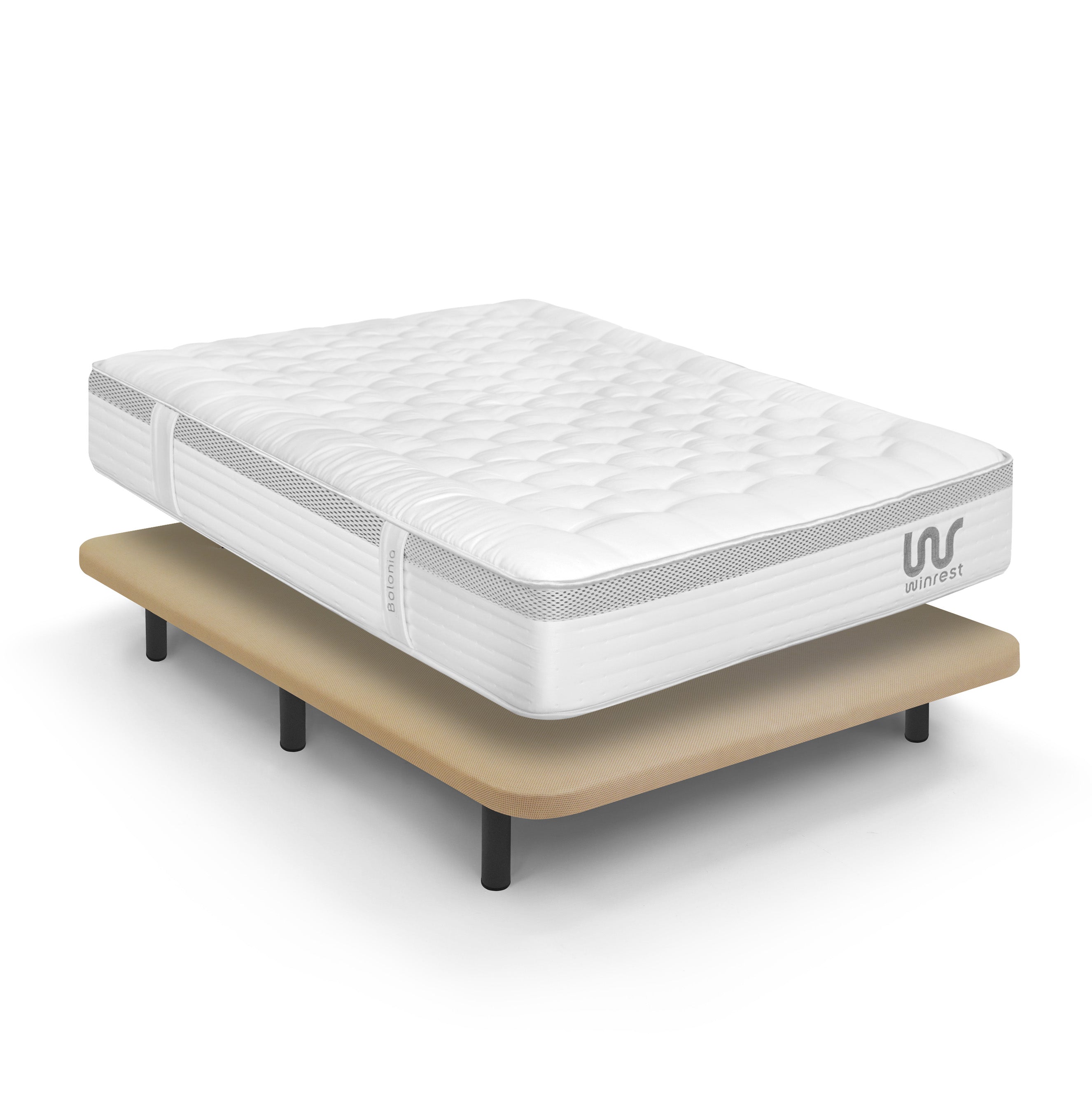 Colchón de Muelles Ensacados Bolonia + Base Tapizada Cibeles