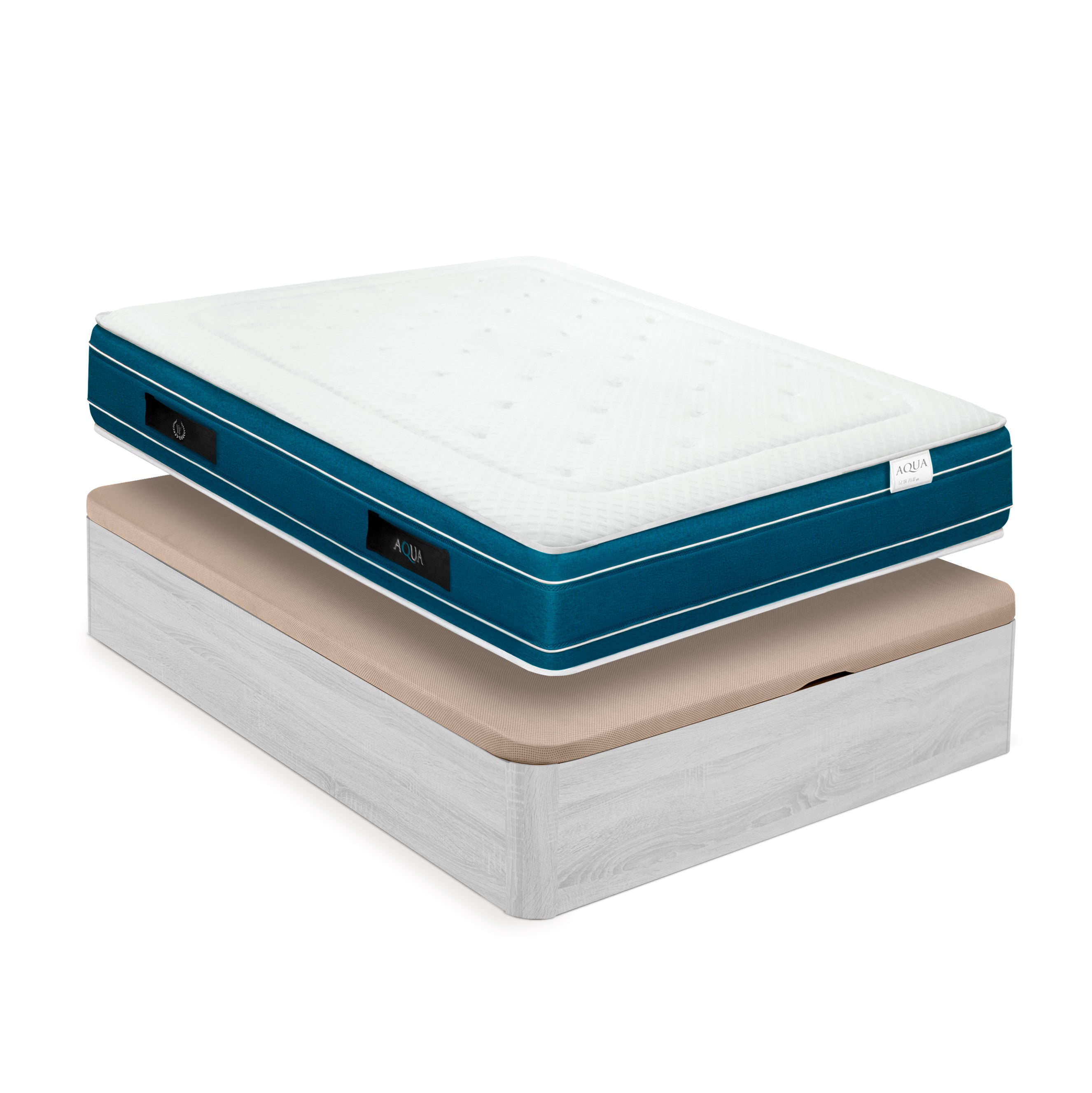 Colchon Muelles Ensacados Aqua + Canapé Abatible Spazio